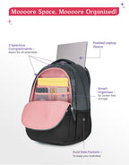 Genie Nora Backpack For Girls |19 Inch-40 Litres