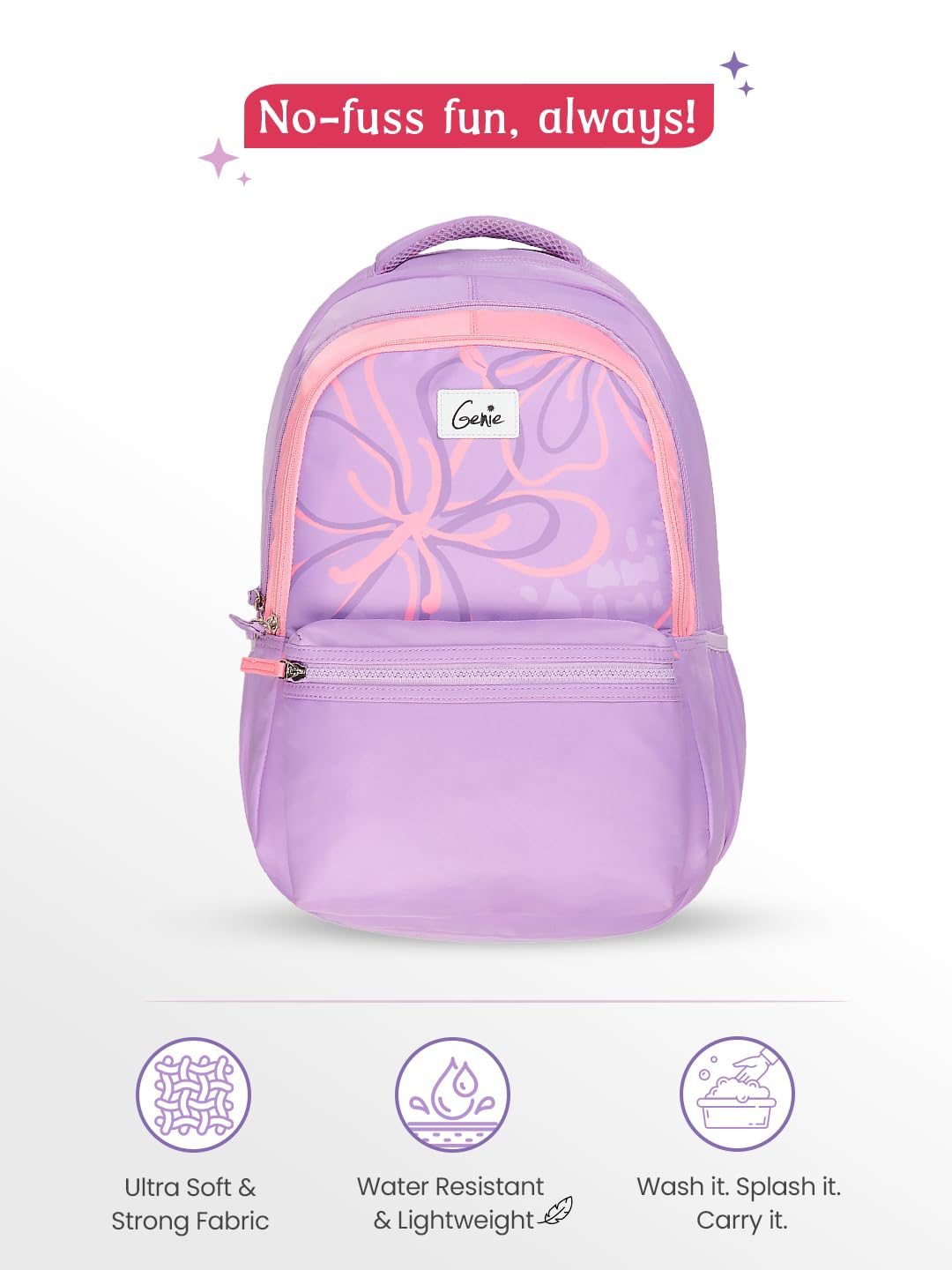 Genie Rosalin Backpack For Girls |19 Inch-36 Litres