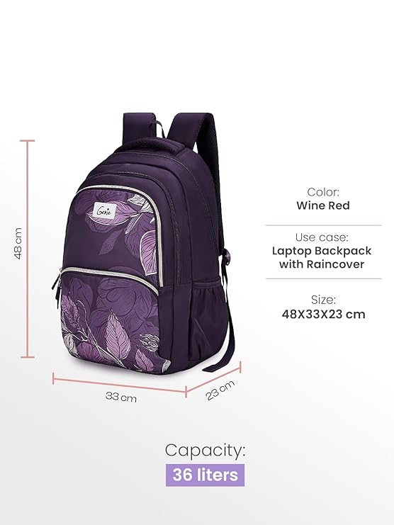 Genie Canopy School Backpack For Girls |19 Inch-36 Litres