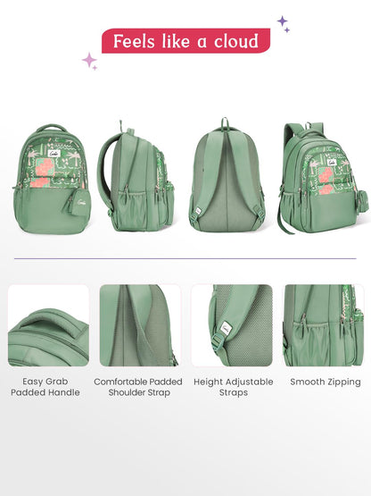 Genie Mirana Backpack For Girls |19 Inch-36 Litres