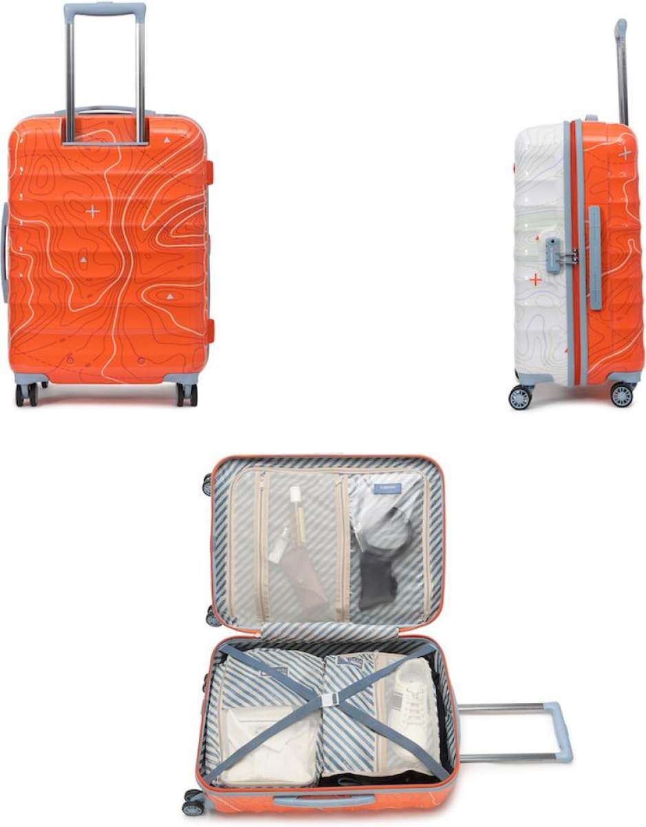 Uppercase Topo Cabin n Check-in TSA Lock Hard Trolley Orange n White