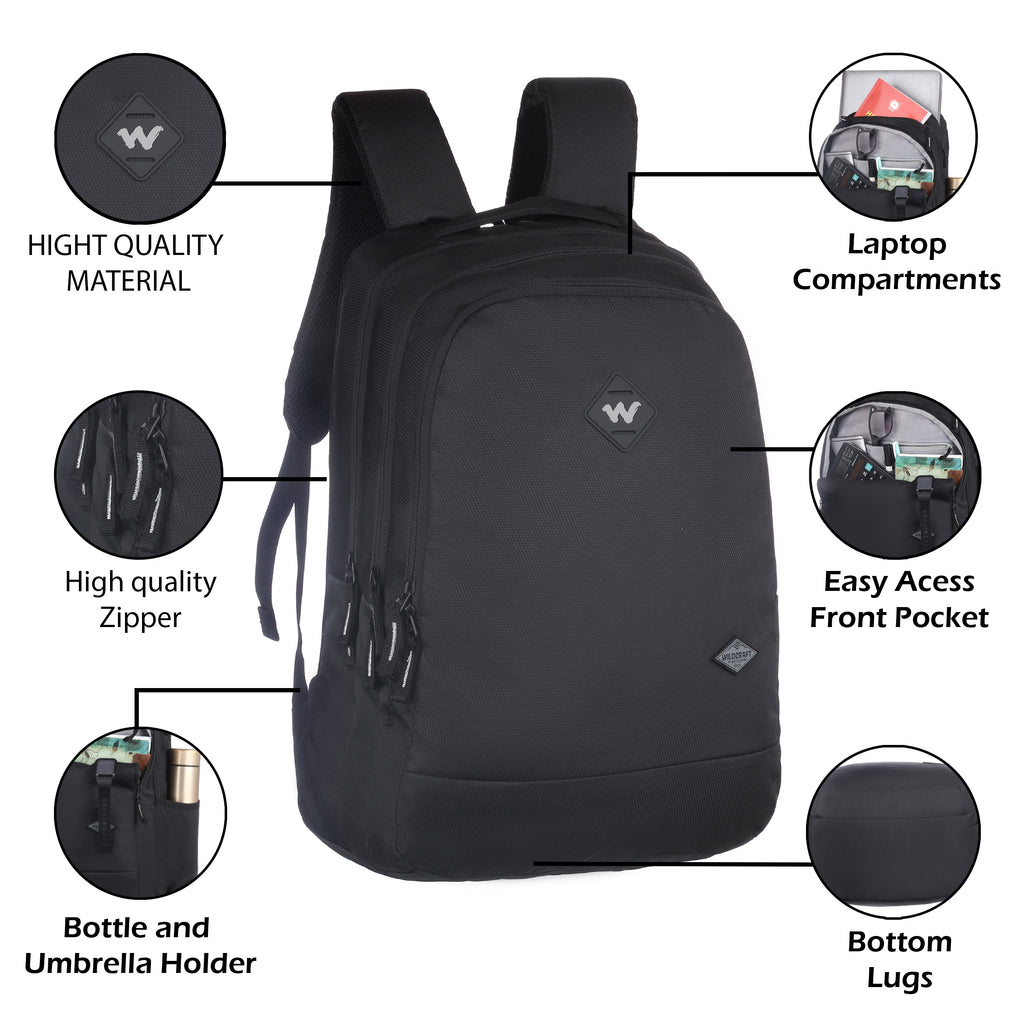 Wildcraft Atlas 40 Nylon backpack Ideal for school, college, office & travel bag for men And women