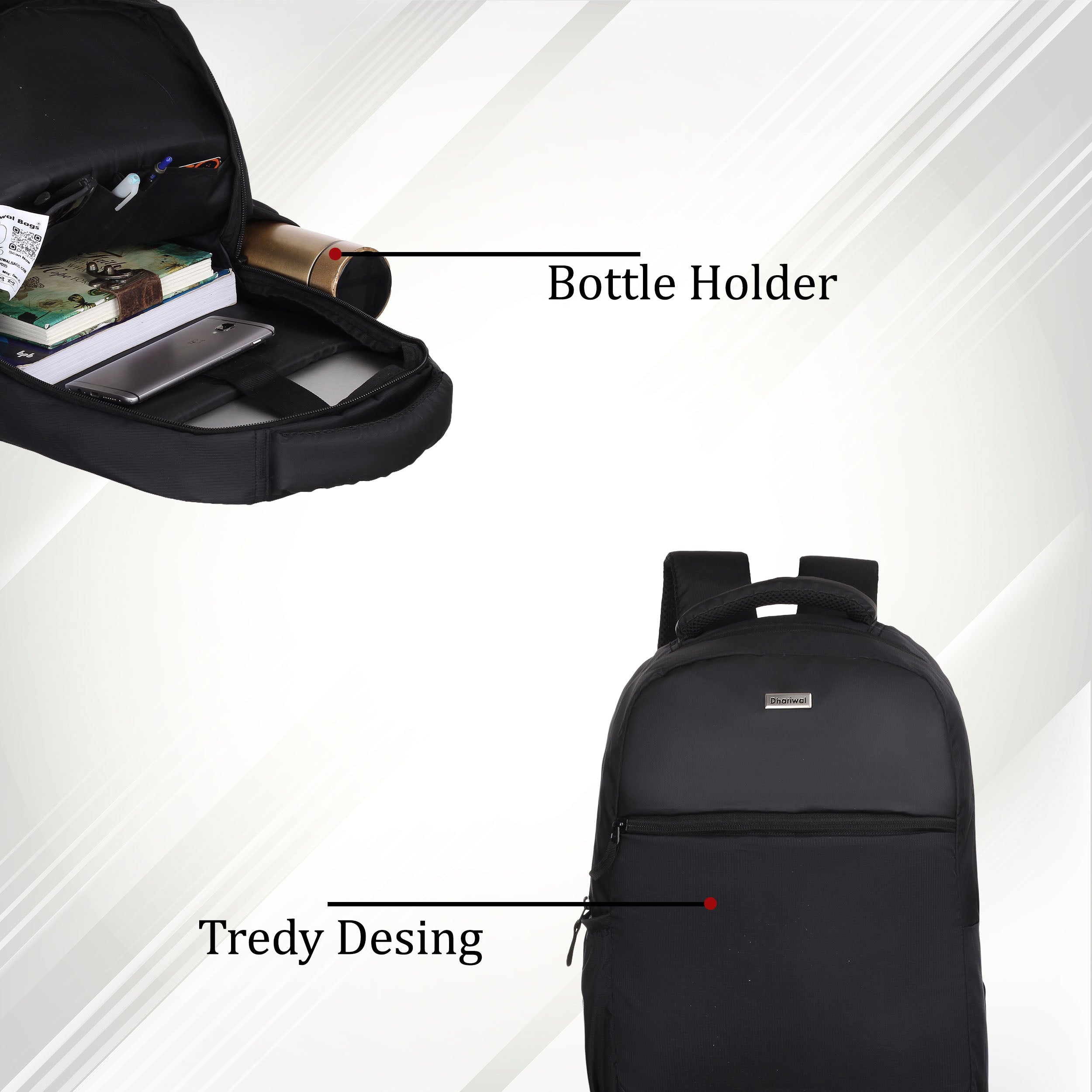 Dhariwal 30L LB-114 Laptop Backpack With Suitcase Sleev