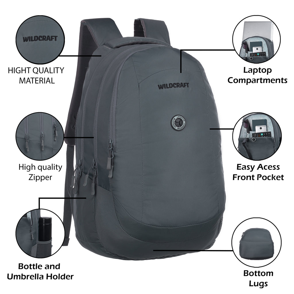 Wildcraft Power Laptop Backpack 28L Bag For Men & Women