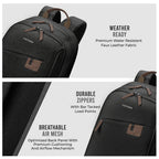 Gear Compact 17.5" Faux Leather Water resistant Laptop | Travel Backpack | Casual Backpack for men/women