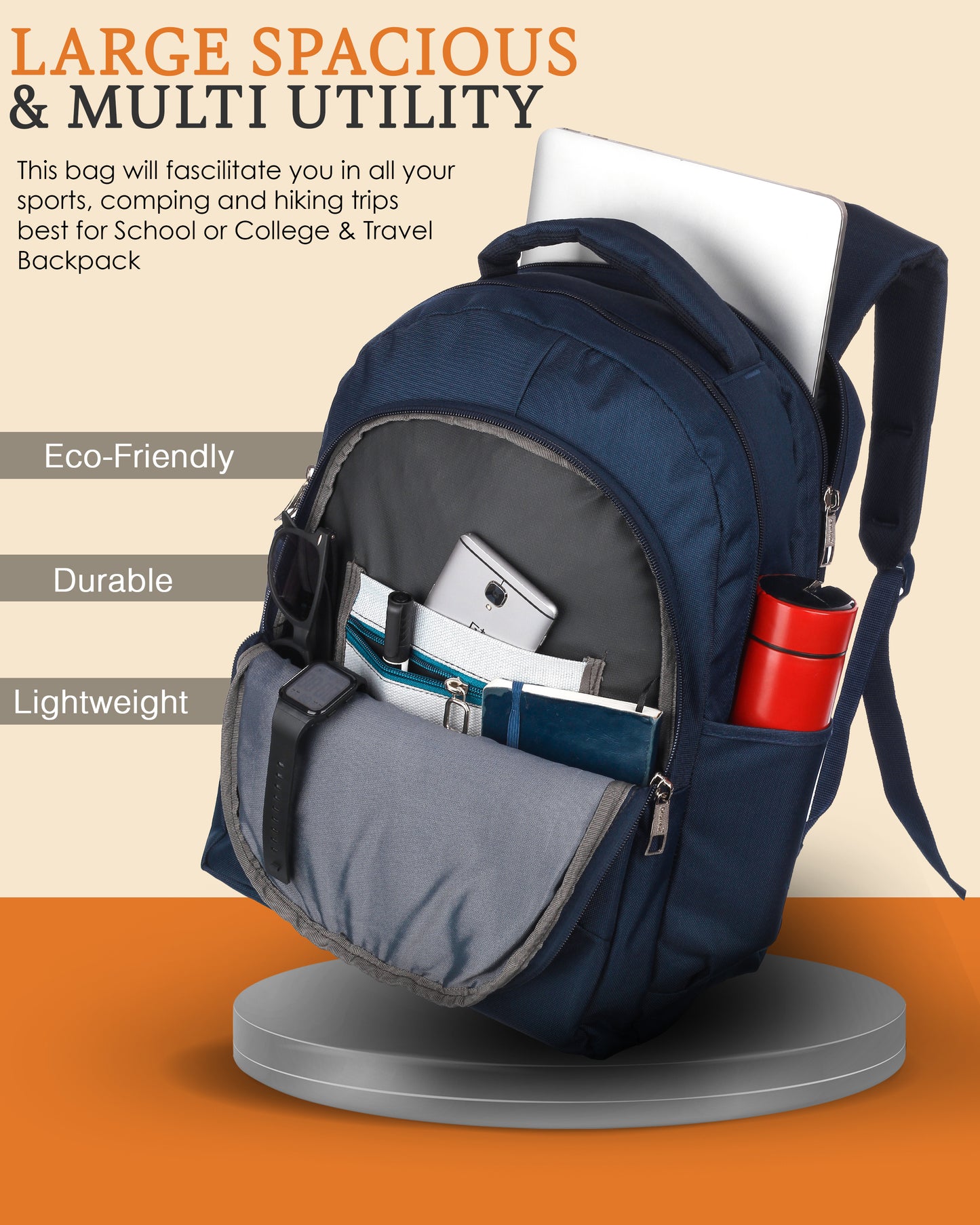 Dhariwal Backpack for Men & Women | Office, Travel, School, College bag| 33L BP -241