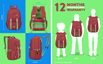 Skybags Sonic Pro School Backpack, 42L,