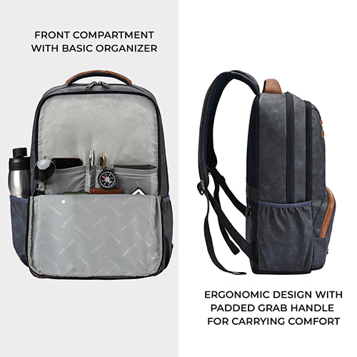 Gear Vintage 4 19"/29L Anti Theft Faux Leather  4 Compartment Laptop Backpack /Casual Backpack College Bag For Men/Women