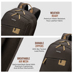 Gear Compact 17.5" Faux Leather Water resistant Laptop | Travel Backpack | Casual Backpack for men/women