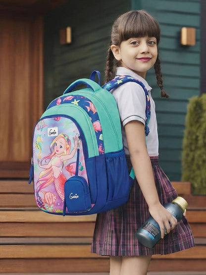 Genie 20 L Aquadream School Backpack For Girls |15 Inch - Navy Blue