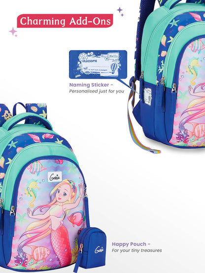 Genie 20 L Aquadream School Backpack For Girls |15 Inch - Navy Blue