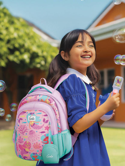 Genie 20 L Bubbles School Backpack Girls |15 Inch - Lavender