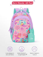 Genie 20 L Bubbles School Backpack Girls |15 Inch - Lavender