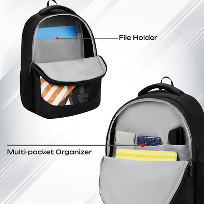 SAFARI Duplex 5 Armor Base, File holder, Rain Cover Backpack -32 L (Black)