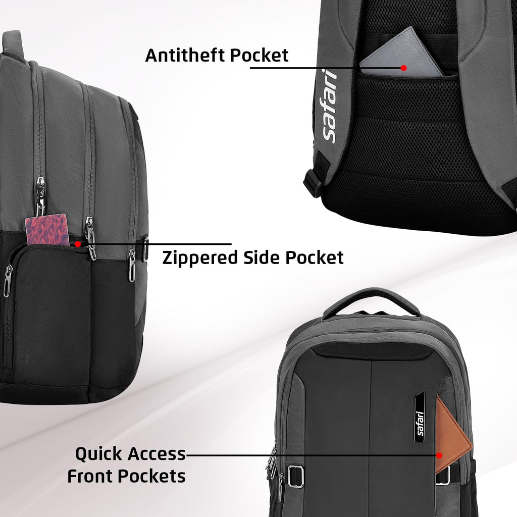 SAFARI  Spade 2  Large 34 L Laptop Backpack With RainCover