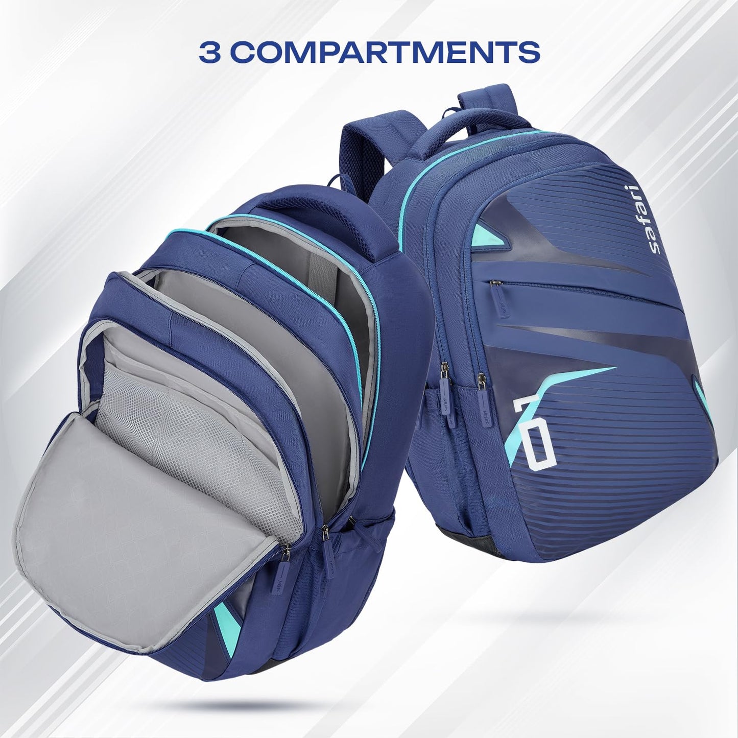 SAFARI Aura 3  Antitheft ,Trolley Sleeve & Laptop Backpack -37 L