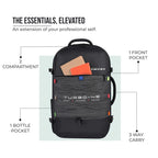 Gear Turbo 21"/45L Large Anti theft Laptop Backpack with Raincover | Backpack | Briefcase | Travel Bag For Men/Women (Black - Grey)