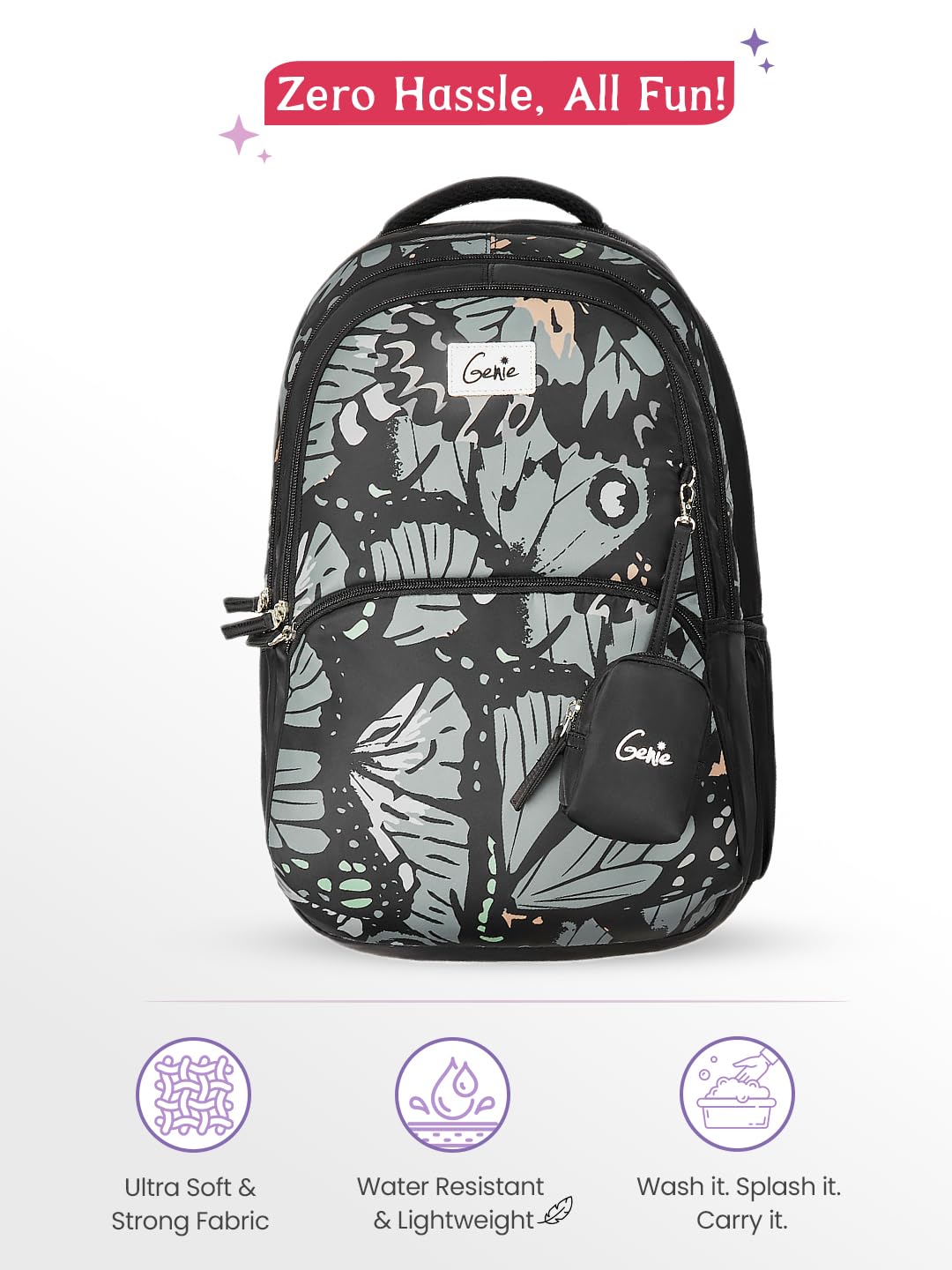 Genie  Morphi Laptop School Backpack  For Girls |19 Inch-36 L