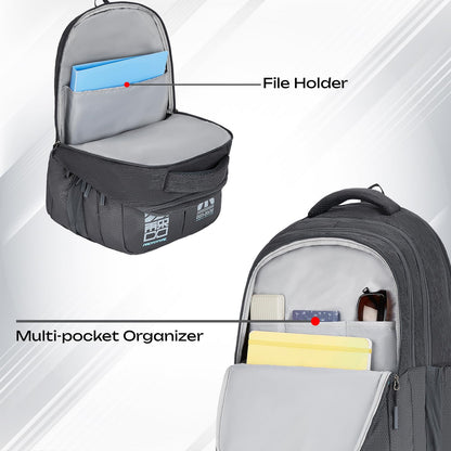 SAFARI Quadro 7 - File holder, 4 Compartment, Rain Cover Backpack -43 L