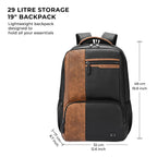 Gear Vintage 4 19"/29L Anti Theft Faux Leather  4 Compartment Laptop Backpack /Casual Backpack College Bag For Men/Women