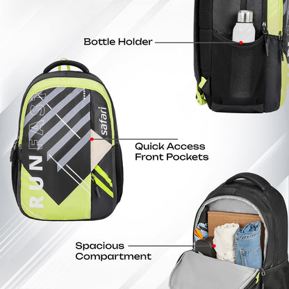 SAFARI Triplex 7 Armor Base, File holder, Rain Cover Backpack-37 L