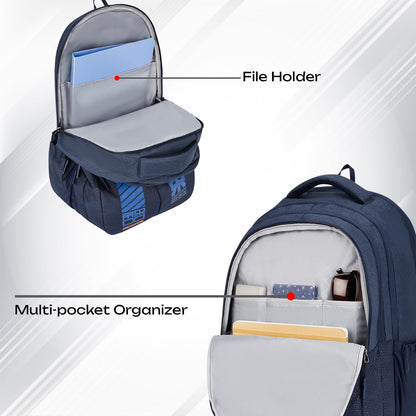 SAFARI Quadro 7 - File holder, 4 Compartment, Rain Cover Backpack -43 L