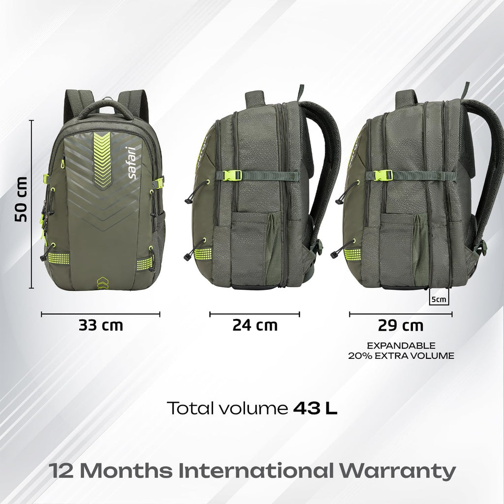 SAFARI Expand 18  Laptop Backpack -43 L (Black)