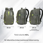 SAFARI Expand 18  Laptop Backpack -43 L (Black)