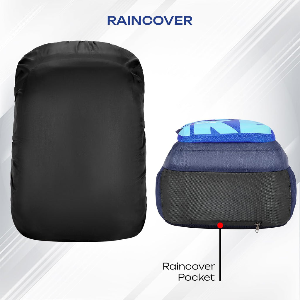 SAFARI BONUS 6 Freebie pencil pouch, Rain Cover Backpack  -37 L-(Blue)