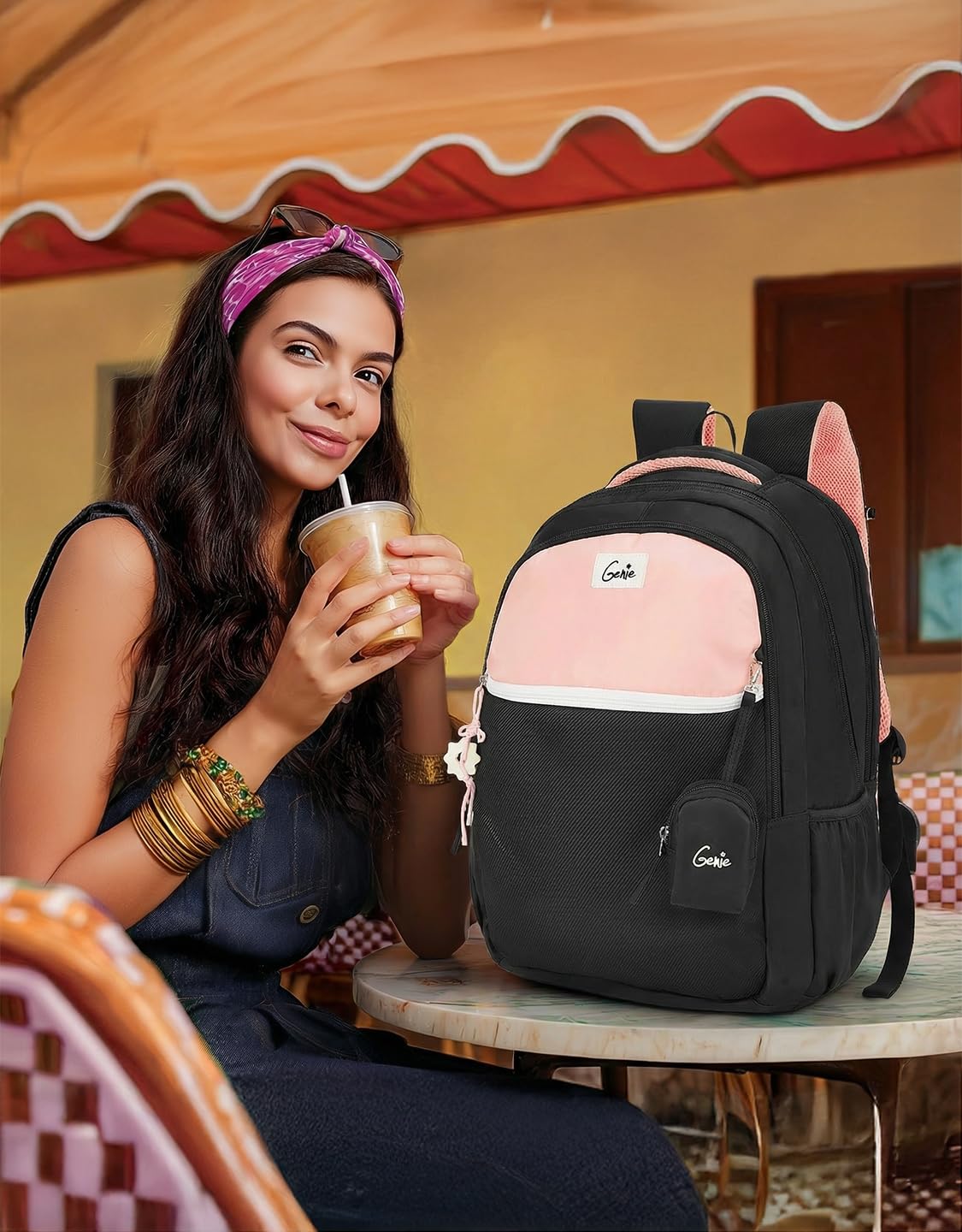 Genie Twist Backpack For Girls |19 Inch-40 Litres