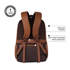 Gear Vintage 4 19"/29L Anti Theft Faux Leather  4 Compartment Laptop Backpack /Casual Backpack College Bag For Men/Women
