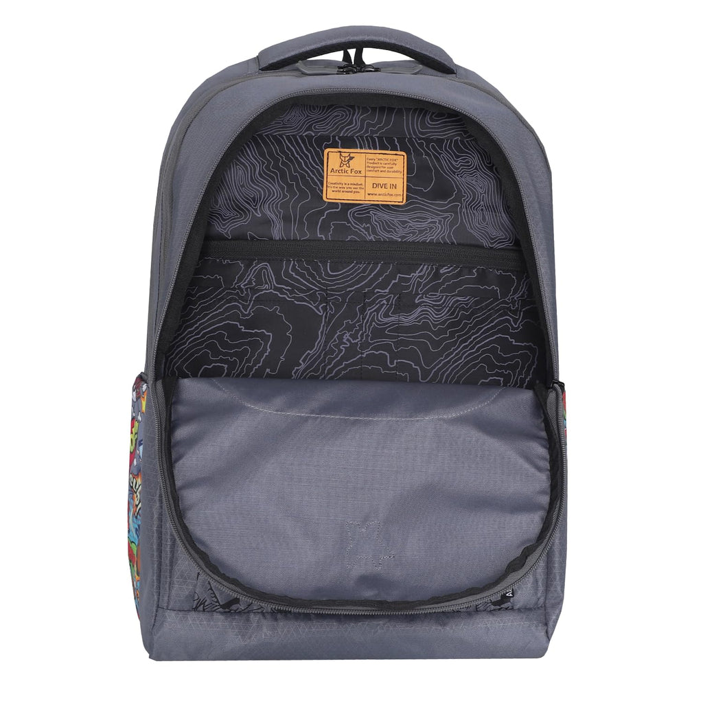 Arctic Fox Comic Castel Rock  School Backpack for Boys and Girls- 33 Liters