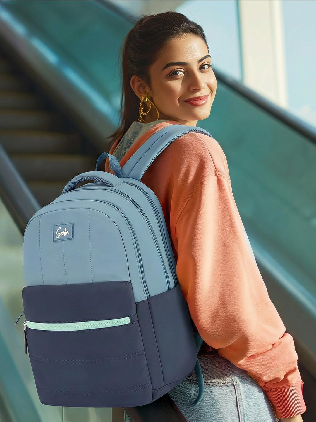 Genie Marshmellow Backpack For Girls |19 Inch-36 Litres