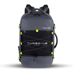 Gear Turbo 21"/45L  Anti theft Laptop Backpack with Raincover | Backpack |Briefcase | Travel Bag For Men/Women (Black - Grey)