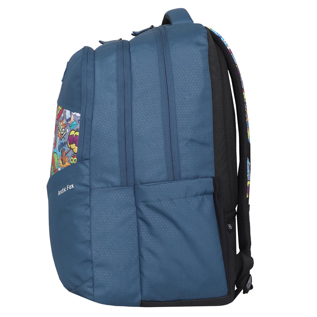 Arctic Fox Buffoon  15.6 inch Laptop Backpack for Men and Women -37 Liters (Dark denim)