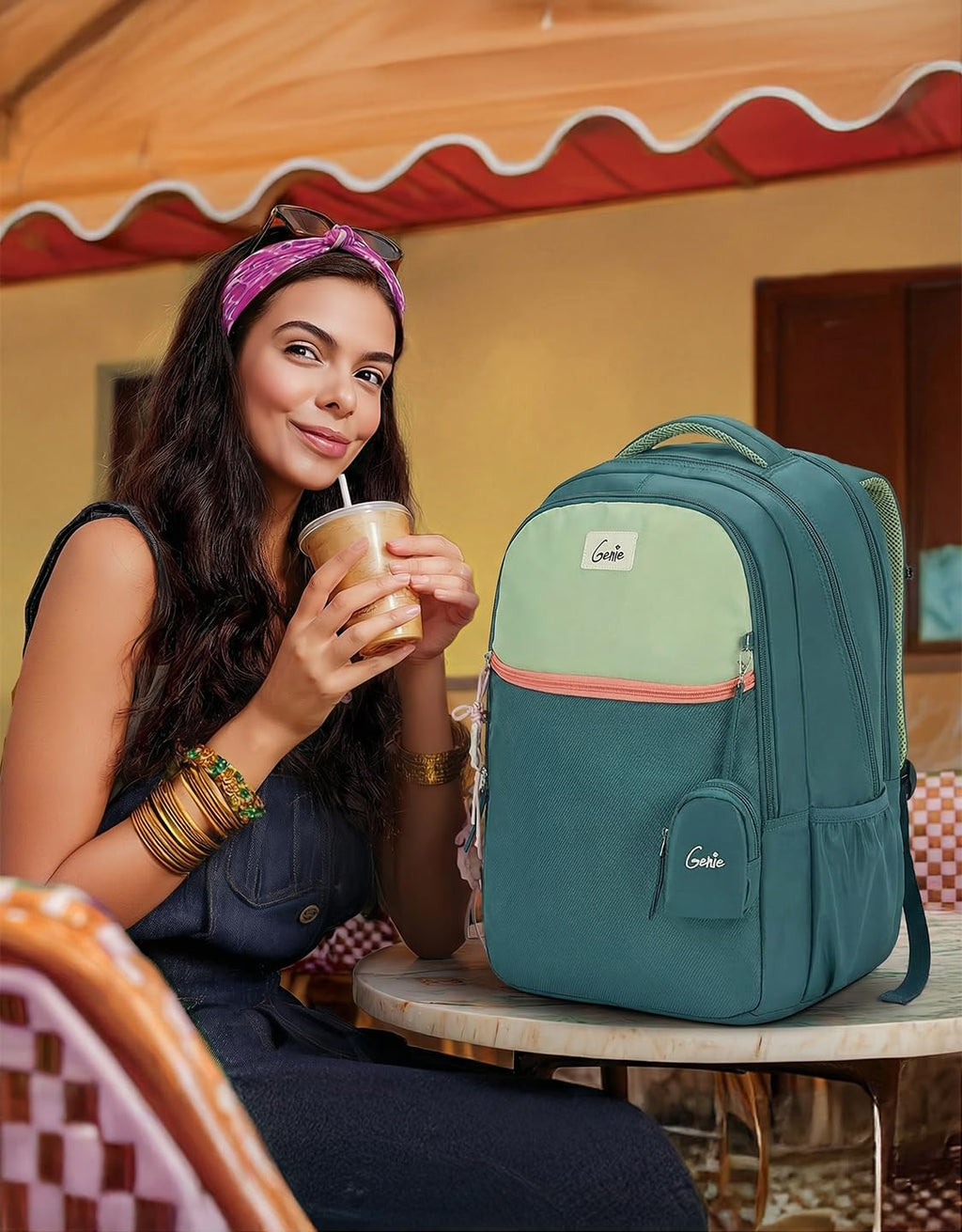 Genie Twist Backpack For Girls |19 Inch-40 Litres