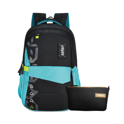 SAFARI Bonus 8 School & College Backpack-37 L  (Black)