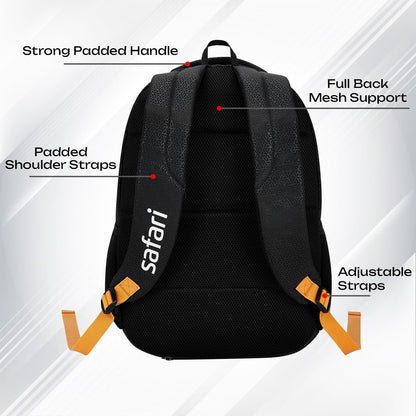 SAFARI Duplex 5 Armor Base, File holder, Rain Cover Backpack -32 L (Black)