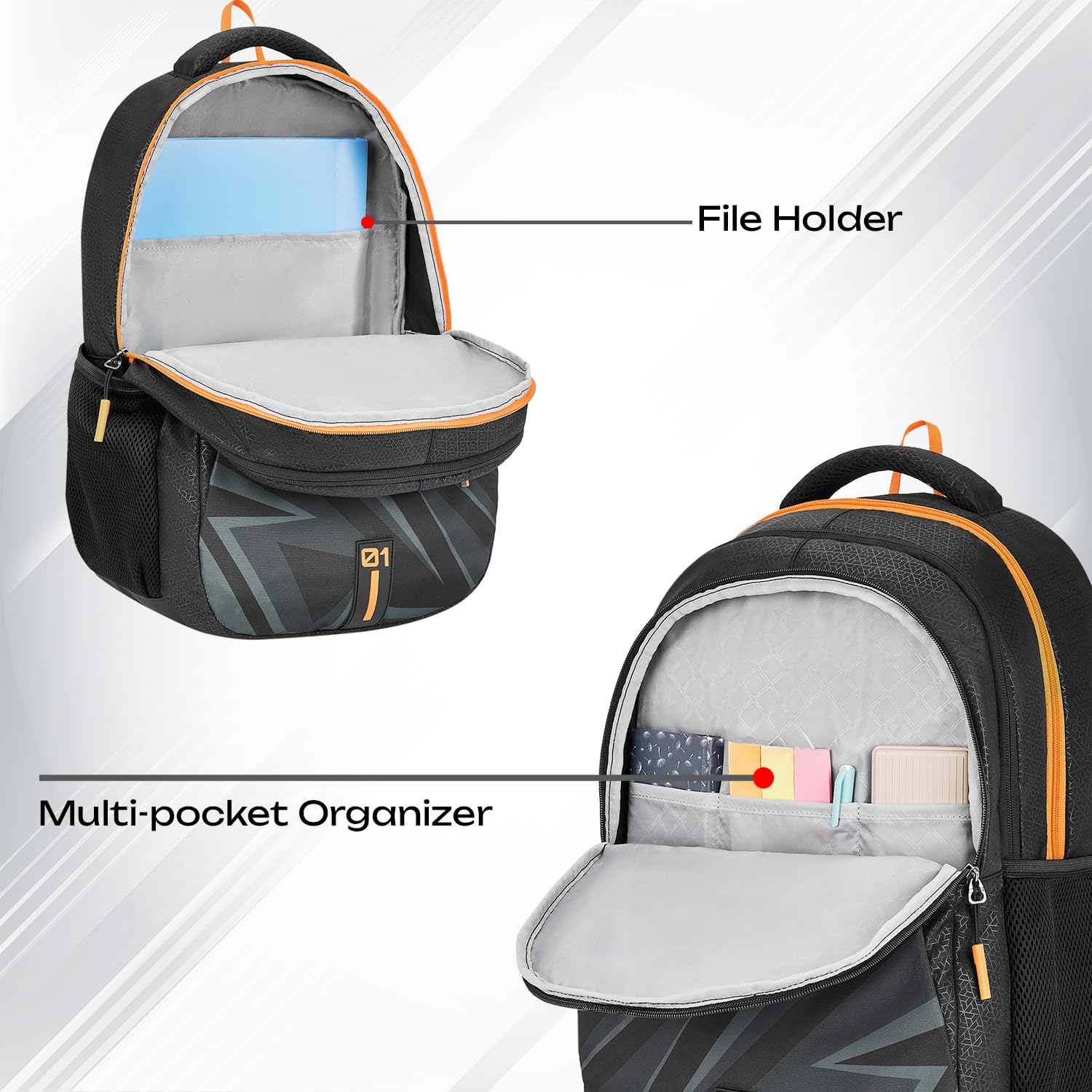 SAFARI Triplex 6 Armor Base, File holder, Rain Cover Backpack -37 L