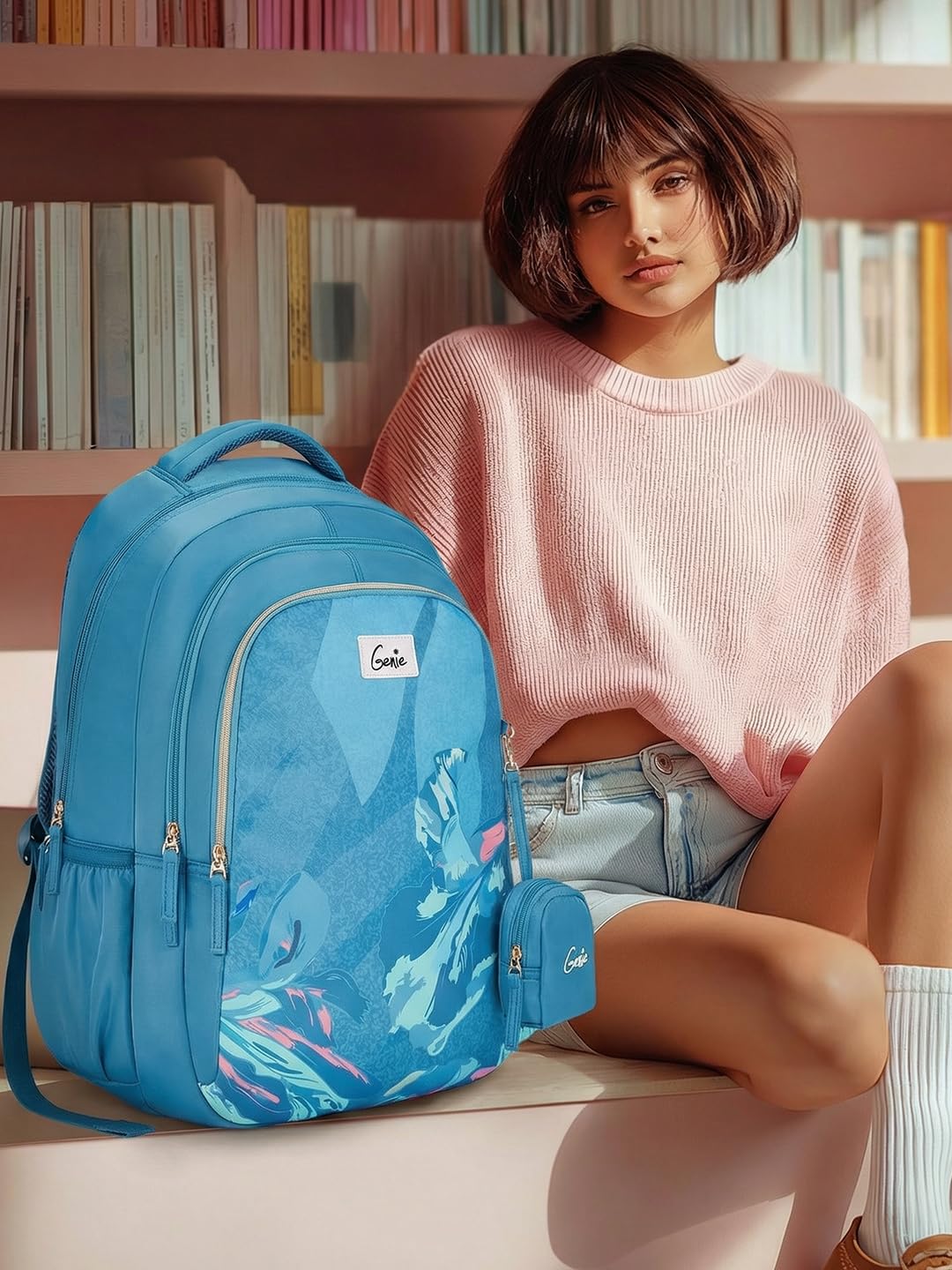 Genie Seabloom Backpack For Girls |19 Inch - 36 L