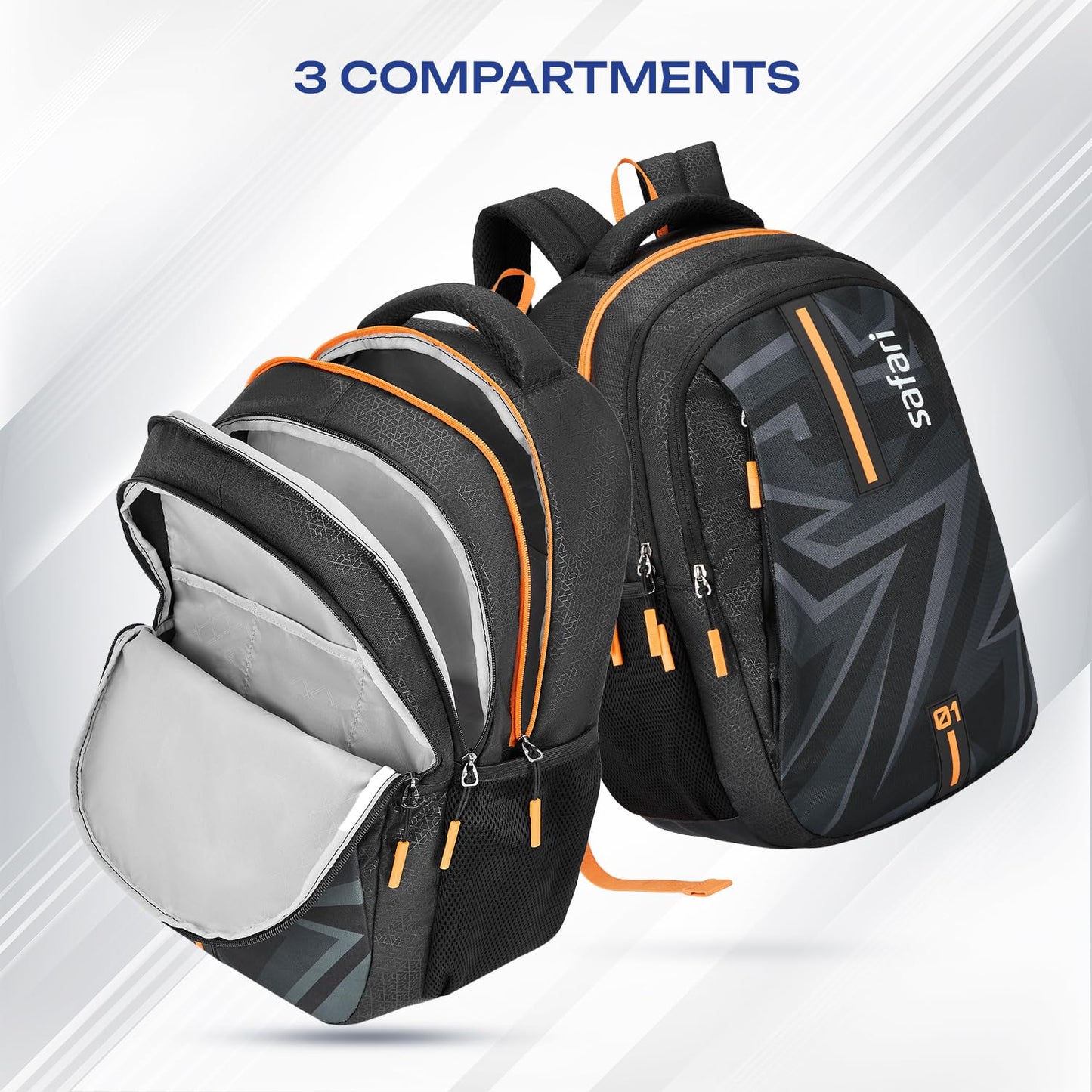 SAFARI Triplex 6 Armor Base, File holder, Rain Cover Backpack -37 L