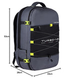 Gear Turbo 21"/45L  Anti theft Laptop Backpack with Raincover | Backpack |Briefcase | Travel Bag For Men/Women (Black - Grey)
