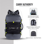 Gear Turbo 21"/45L  Anti theft Laptop Backpack with Raincover | Backpack |Briefcase | Travel Bag For Men/Women (Black - Grey)