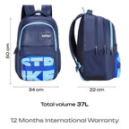 SAFARI BONUS 6 Freebie pencil pouch, Rain Cover Backpack  -37 L-(Blue)