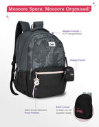 Genie Nora Backpack For Girls |19 Inch-40 Litres