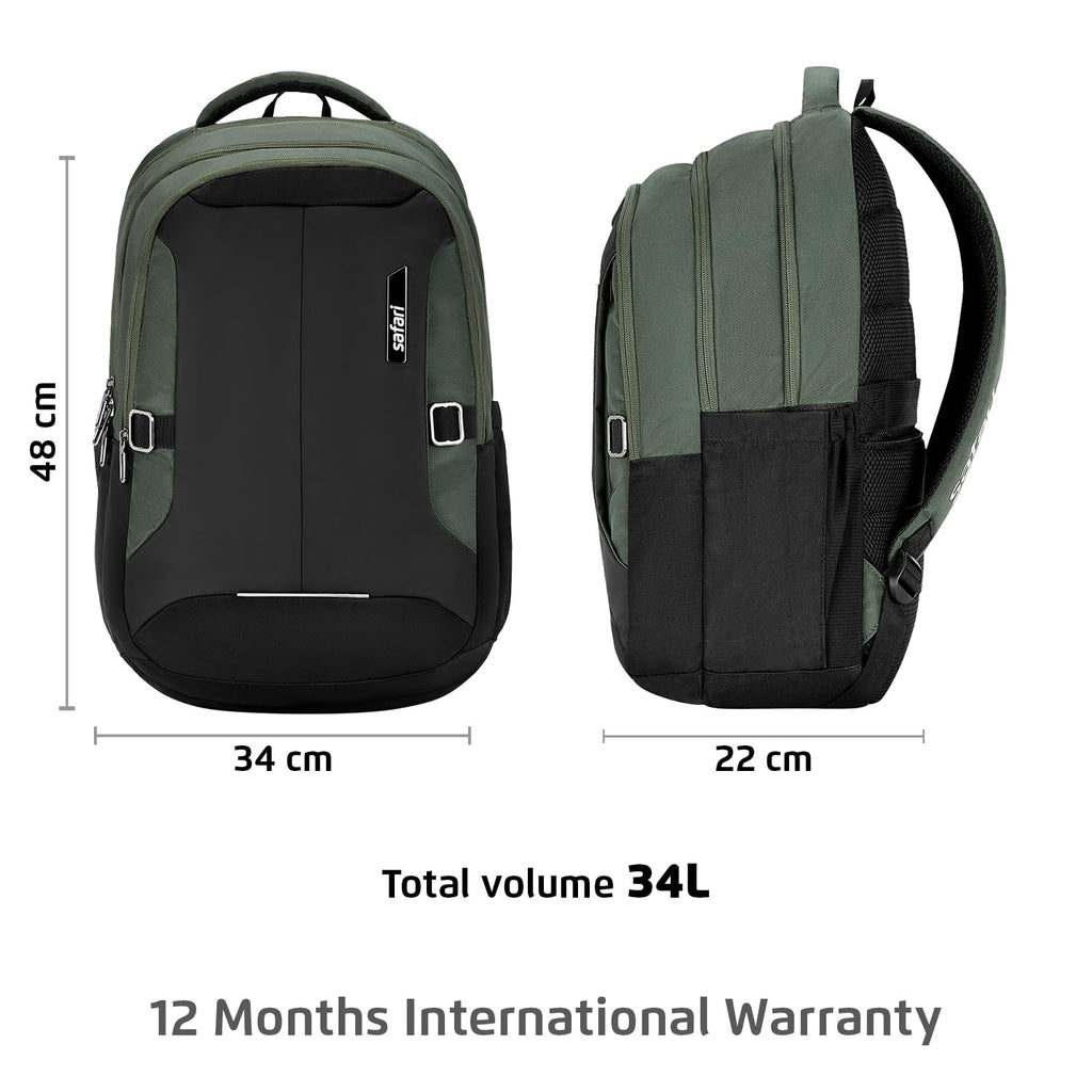 SAFARI  Spade 2  Large 34 L Laptop Backpack With RainCover