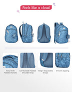 Genie Velora Backpack For Girls |19 Inch-40 Litres