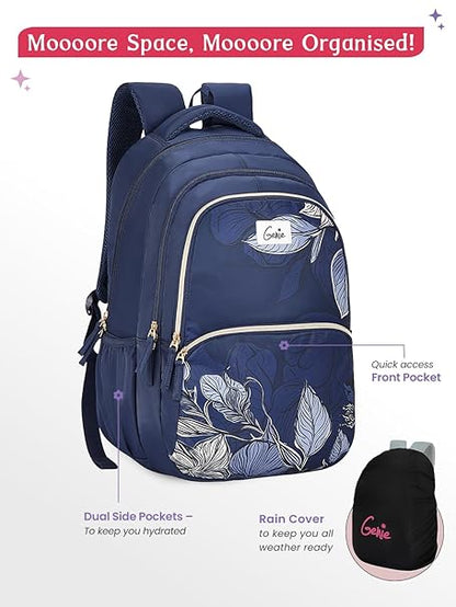 Genie Canopy School Backpack For Girls |19 Inch-36 Litres