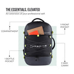 Gear Turbo 21"/45L  Anti theft Laptop Backpack with Raincover | Backpack |Briefcase | Travel Bag For Men/Women (Black - Grey)
