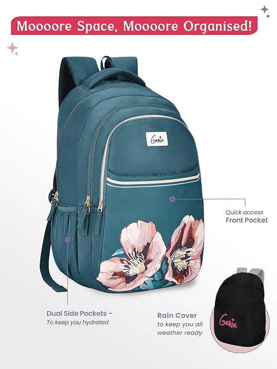 Genie Evepetal Laptop Backpack  For Girls |19 Inch-36 L